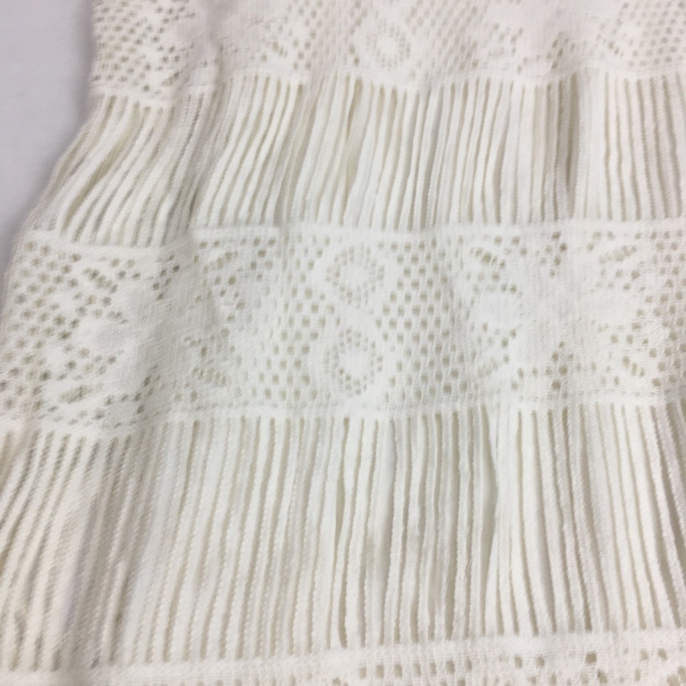 Crochet Fringe Mini Dress NWT | Boho Coastal Swim Coverup · American Eagle - Picture 5 of 12